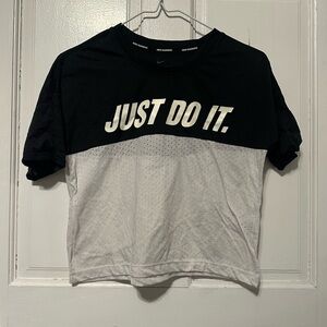 Nike Kids Black and Gray 'Just Do It' T-Shirt